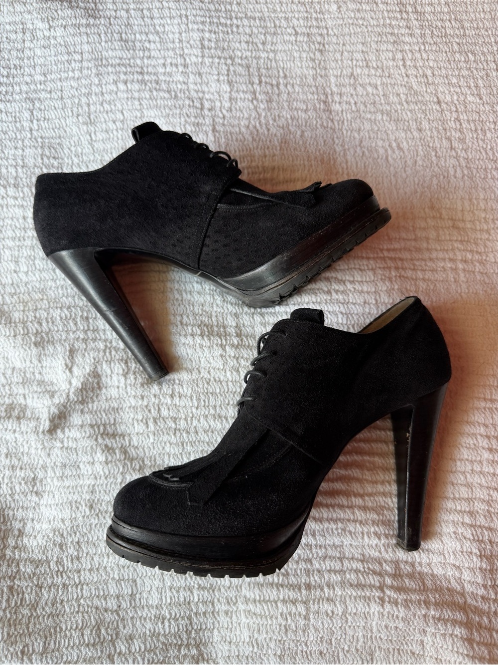 Rare Vintage Giorgio Armani Black Label Platform Oxford Heels